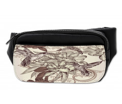 Bird Flowers Pattern Bumbag