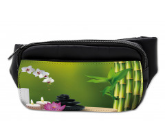 Bamboo Flower Orchid Stone Bumbag