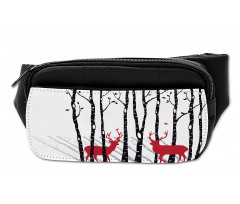 Deer Tree Forest Bird Bumbag