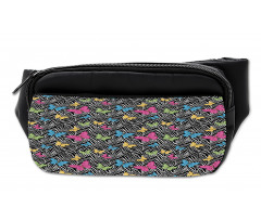 Butterflies on Zebra Bumbag