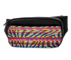 Vibrant Curvy Lines Bumbag