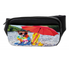 Funny Hawaiian Dog Beach Bumbag