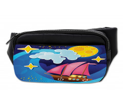 Sailing Boat Cartoon Bumbag