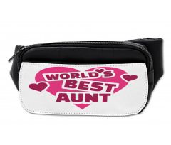 World's Best Aunt Lettering Bumbag