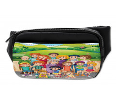 Cartoon Style Family Photo Bumbag