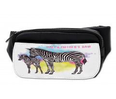 Zebras on Splashes Art Bumbag