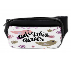 Sketch Floral Text Bumbag