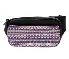 Purple Art Tribal Triangles Bumbag