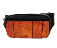 Wood Timber Floor Orange Bumbag