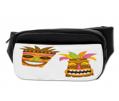 Exotic Colorful Hawaii Masks Bumbag