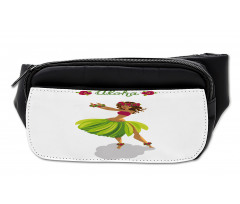 Hula Dancer Girl Aloha Wording Bumbag