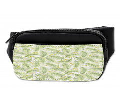 Botanical Plumeria Palm Leaves Bumbag