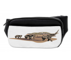 Elephants on Savannah Bumbag