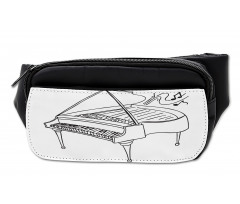 Monochrome Piano Drawing Bumbag