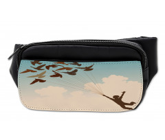 Flying Pigeons Birds Bumbag