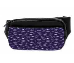 Purple Monochrome Motifs Bumbag