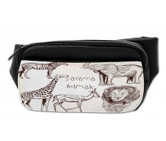 Wild Lion Zebras Bumbag