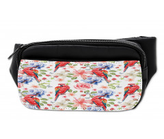 Parrots Iris and Roses Bumbag