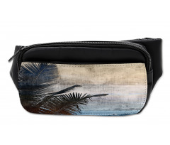 Grunge Palm Trees Art Bumbag