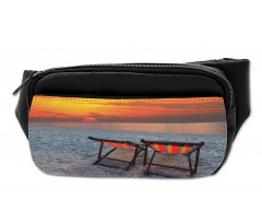 Beach with Colorful Sky Bumbag