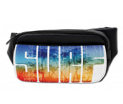 Surf Retro Letters Palms Bumbag