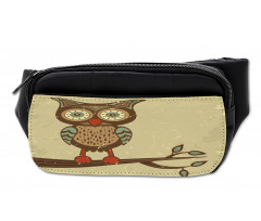 Owl Sitting on Branch Bumbag