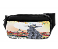 City Skyline Kitty Piano Bumbag