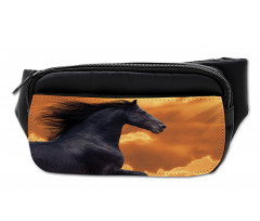 Galloping Friesian Horse Bumbag