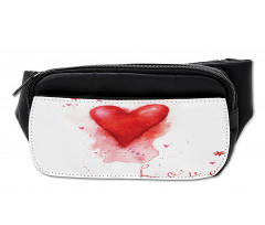 Watercolor Effect Heart Bumbag