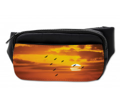 Birds Flying at Sunset Bumbag