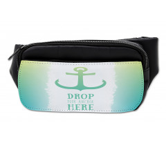 Words Green Ombre Anchor Bumbag