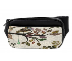 Spring Floral Birds French Bumbag