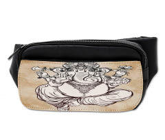 Vintage Grunge Elephant Motif Bumbag