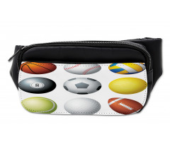 Sports Balls Pattern Bumbag