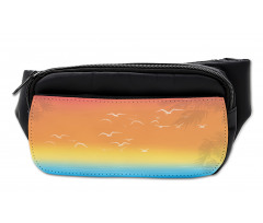 Seagull Palm Trees Sun Bumbag