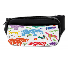 Wild Animals Floral Bumbag