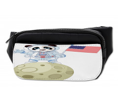 Astronaut on Moon Cartoon Bumbag