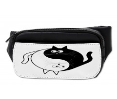 Ying Yang Black White Art Bumbag