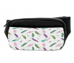 Pastel Colored Feathers Bumbag