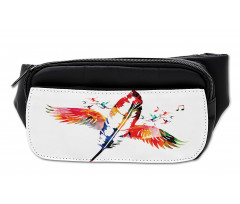 Feather with Wings Birds Bumbag