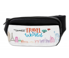 Travel World Lettering Bumbag