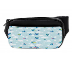 Cartoon Sky Planes Clouds Bumbag