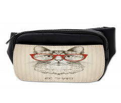 Cat with Retro Glasses Bumbag