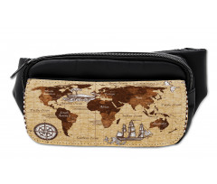 Retro Sketch World Map Bumbag