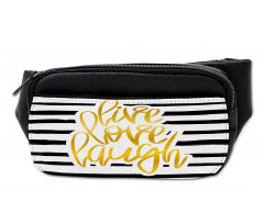 Stripes Text Bumbag