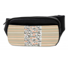 Floral Ornate and Stripes Bumbag