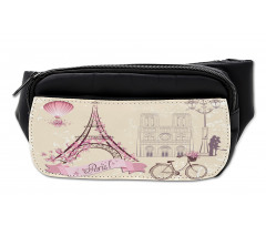 Floral Paris Eiffel Bumbag