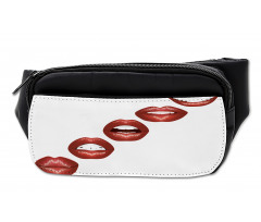 Vivid Full Red Lips Feminine Bumbag