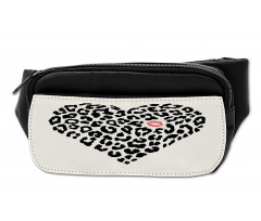 Heart Shaped Leopard Skin Bumbag