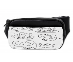 Monochrome Doodle Bumbag